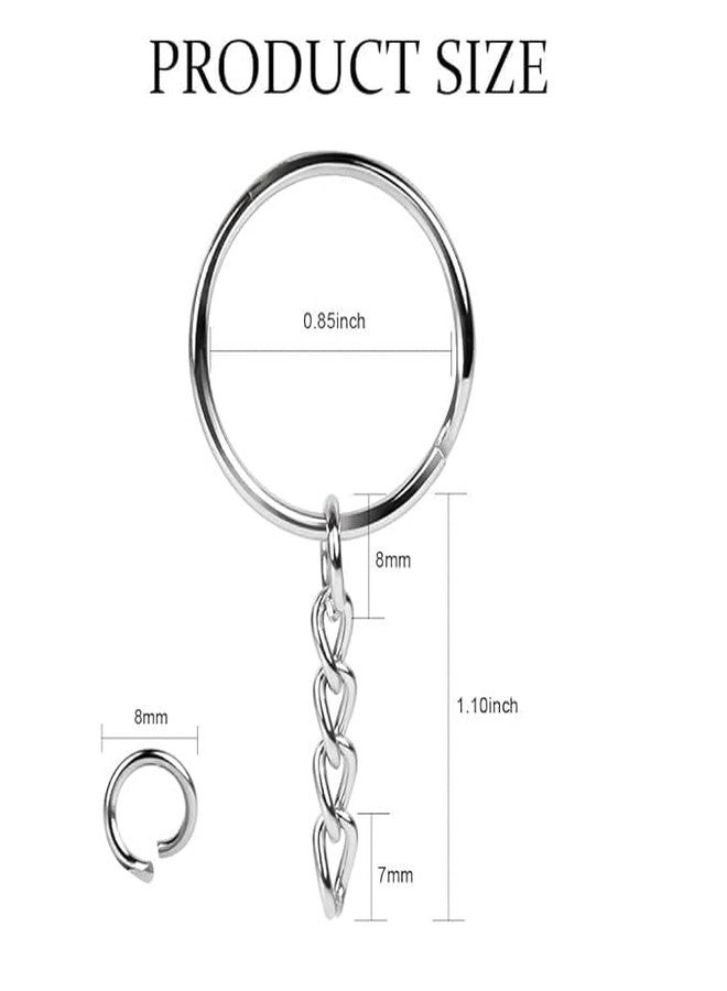 Decorcrafts 25mm Open Jump Ring Connector Key Case (Silver) Used for Organize Your Keys, Purse Making Paracord Keychains and Also Used for DIY Crafts (20) - Image 2